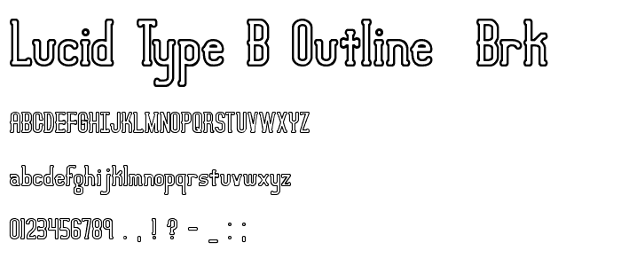 Lucid Type B Outline (BRK) police